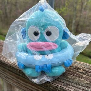 Sanrio Hangyodon Small Plush, Cute Stuffed Animal Toy Fish, Hello Kitty Friends